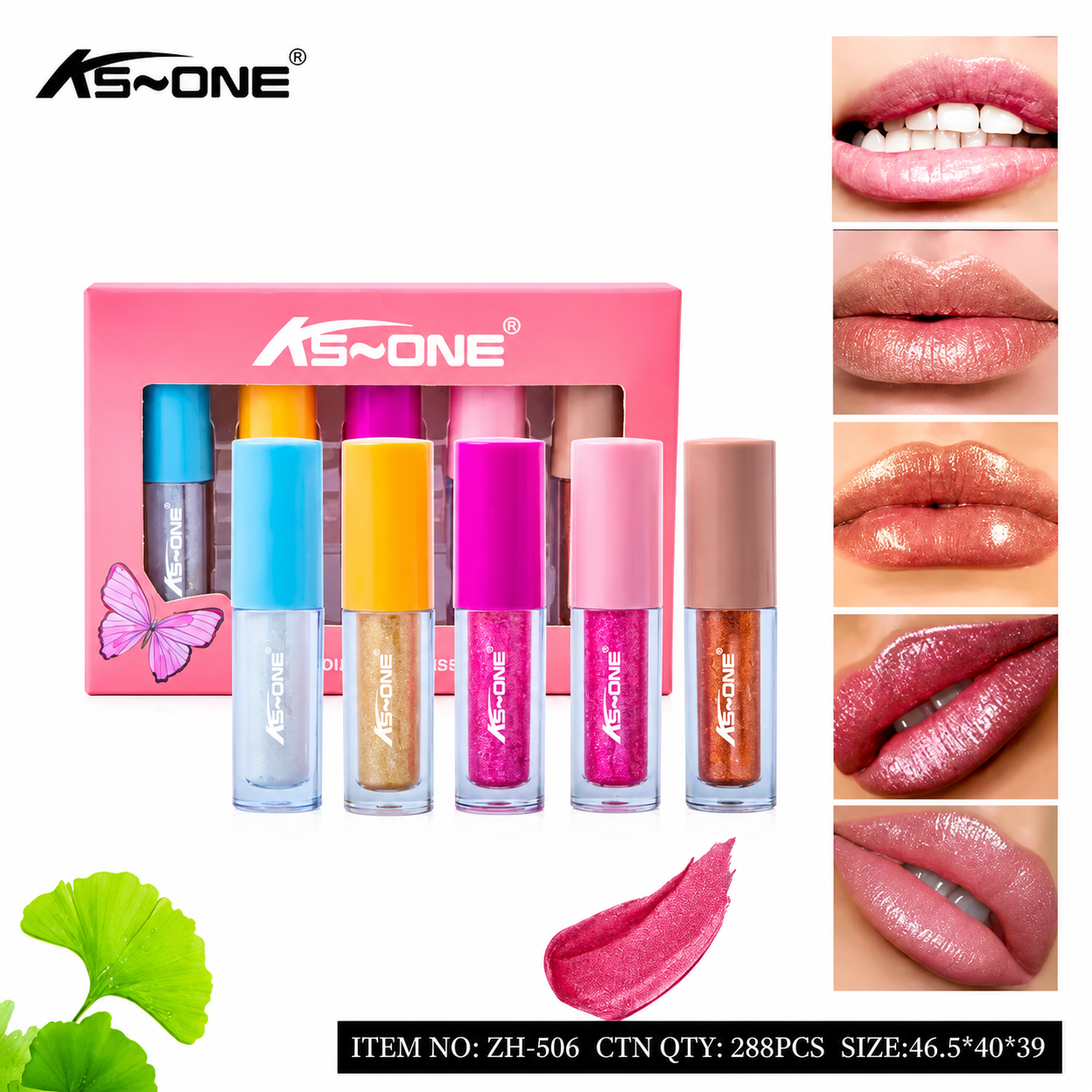 KS ONE 2-in-1 Lip Gloss And Eyeshadow Set Includes: 6 x Lip Gloss Free delivery