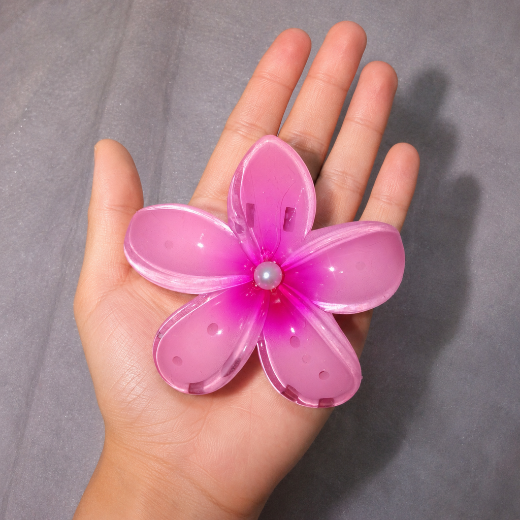 6pcs Flower Hair Claw Clip for Women – Pearl Center Floral Hair Clip (Random Color)