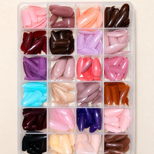 576 Pcs Artificial Nails Set – Press On Nails Box for Women | Nail Art Tips Kit