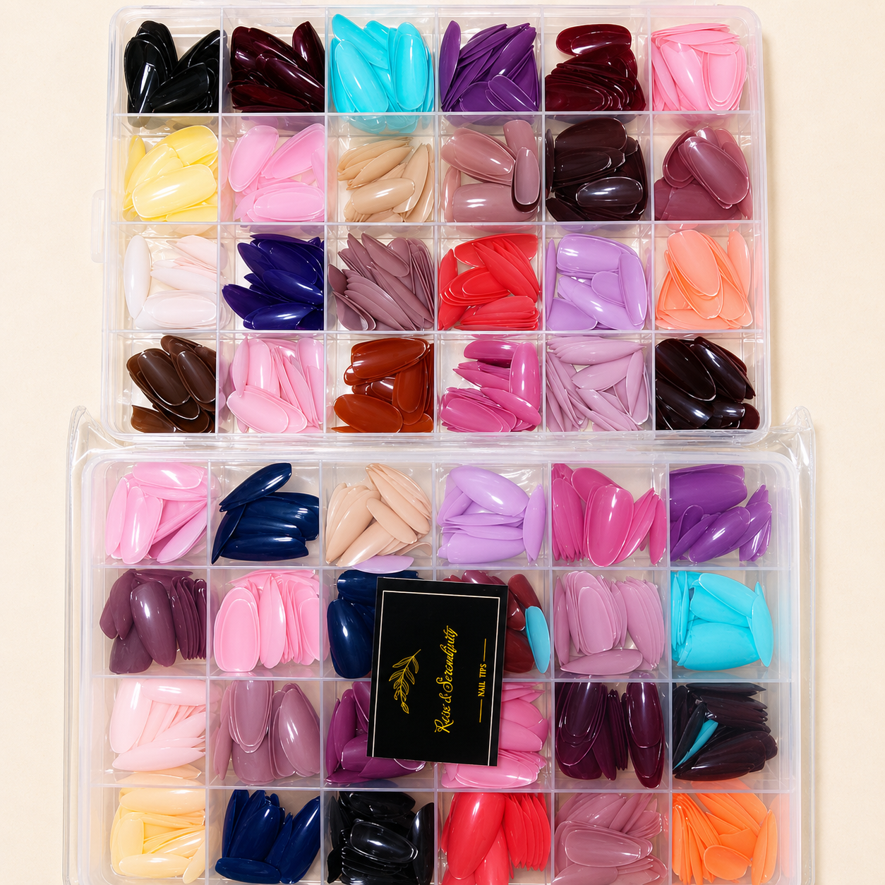 576 Pcs Artificial Nails Set – Press On Nails Box for Women | Nail Art Tips Kit