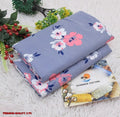 2 Piece Printed Cotton Suit Blue Pink Floral Pakistan