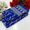 blue Printed Polo Cotton Shirt & Trouser Set 2 Pcs