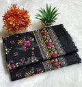Black Printed Polo Cotton 2Pcs Shirt Trouser Set